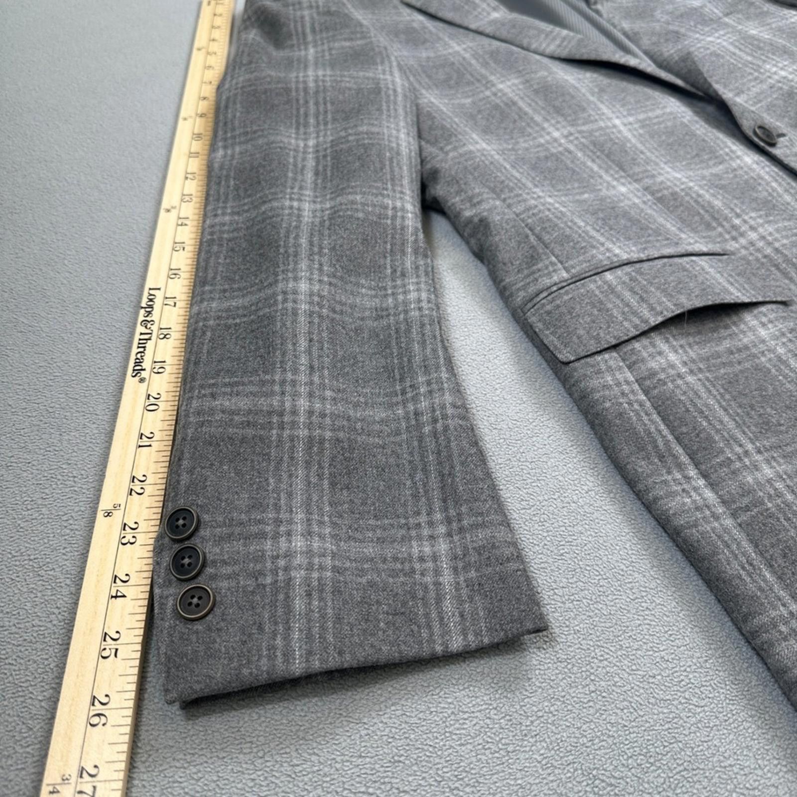 Hugo Boss Hugo Boss Blazer Mens 42R The Crowley 2 Gray Sport Coat Suit Size 42R - 6 Thumbnail