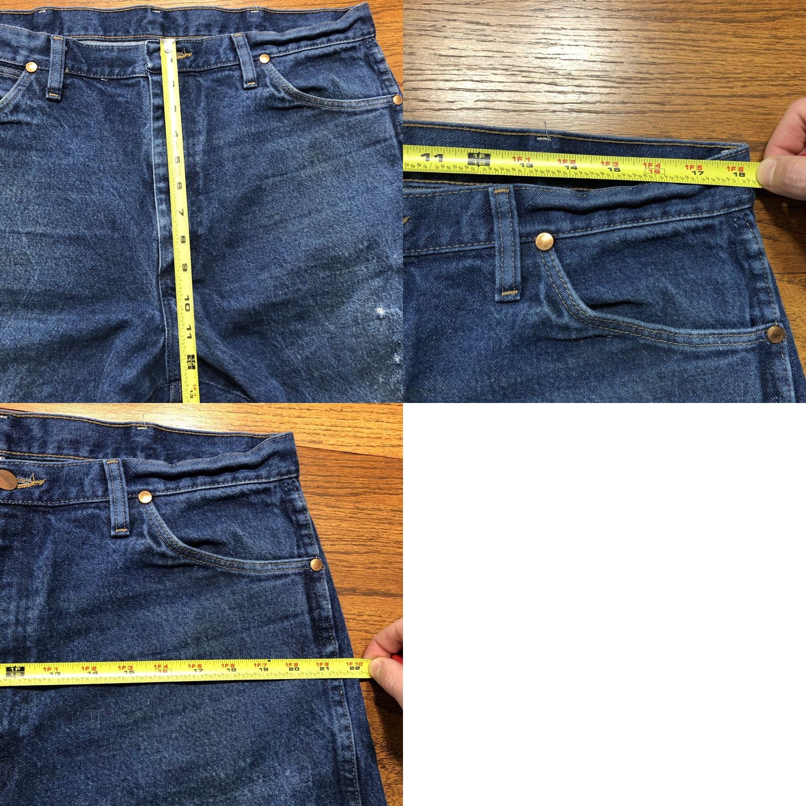Wrangler VINTAGE Wrangler 13MWZ Jeans Mens Tag 36x32 Cowboy Cut Western Distressed Chore Blue Size US 36 / EU 52 - 10 Thumbnail