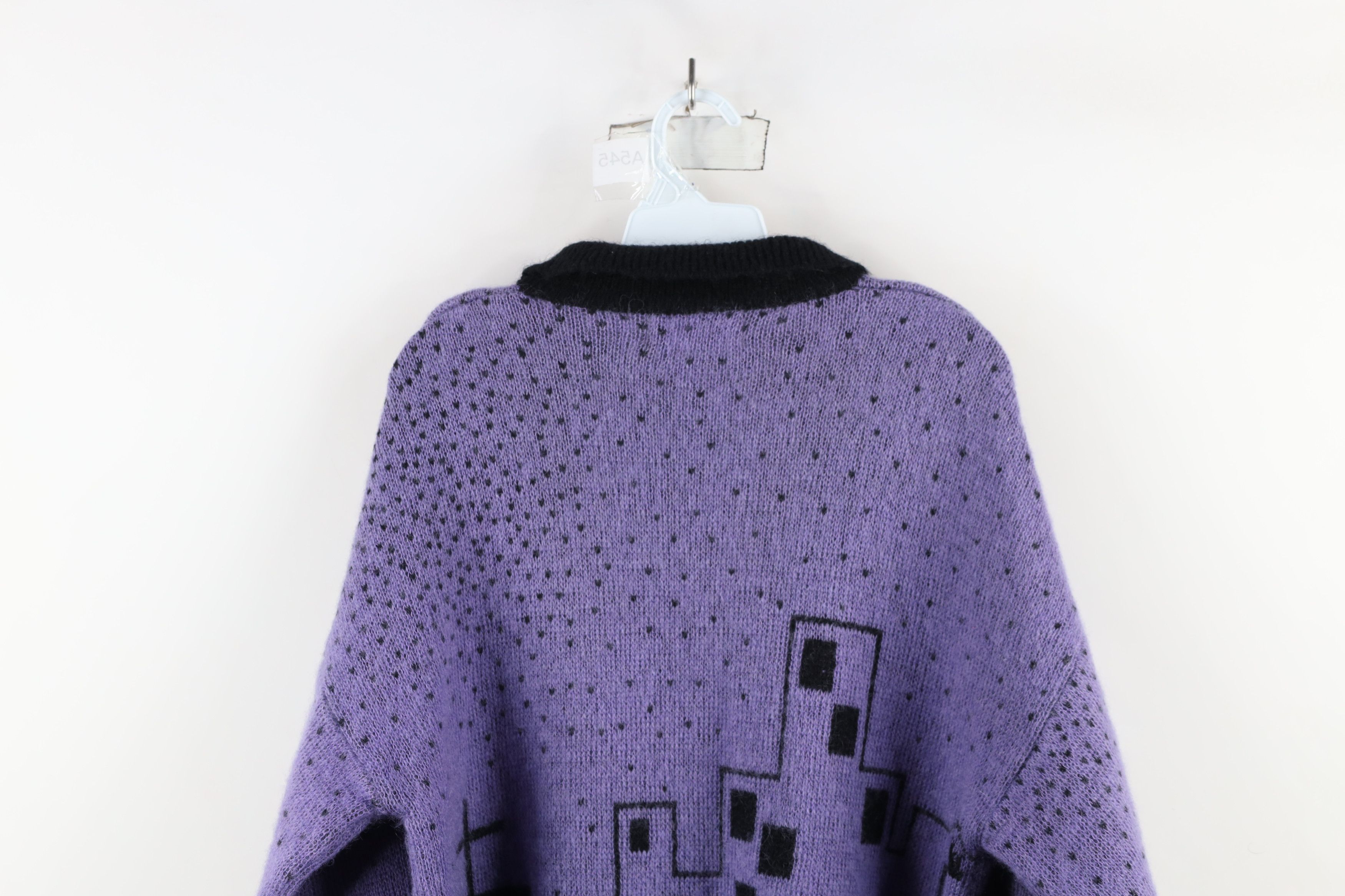 Vintage Vintage 90s Streetwear Abstract City Cross Collared Sweater Size XL / US 12-14 / IT 48-50 - 11 Thumbnail