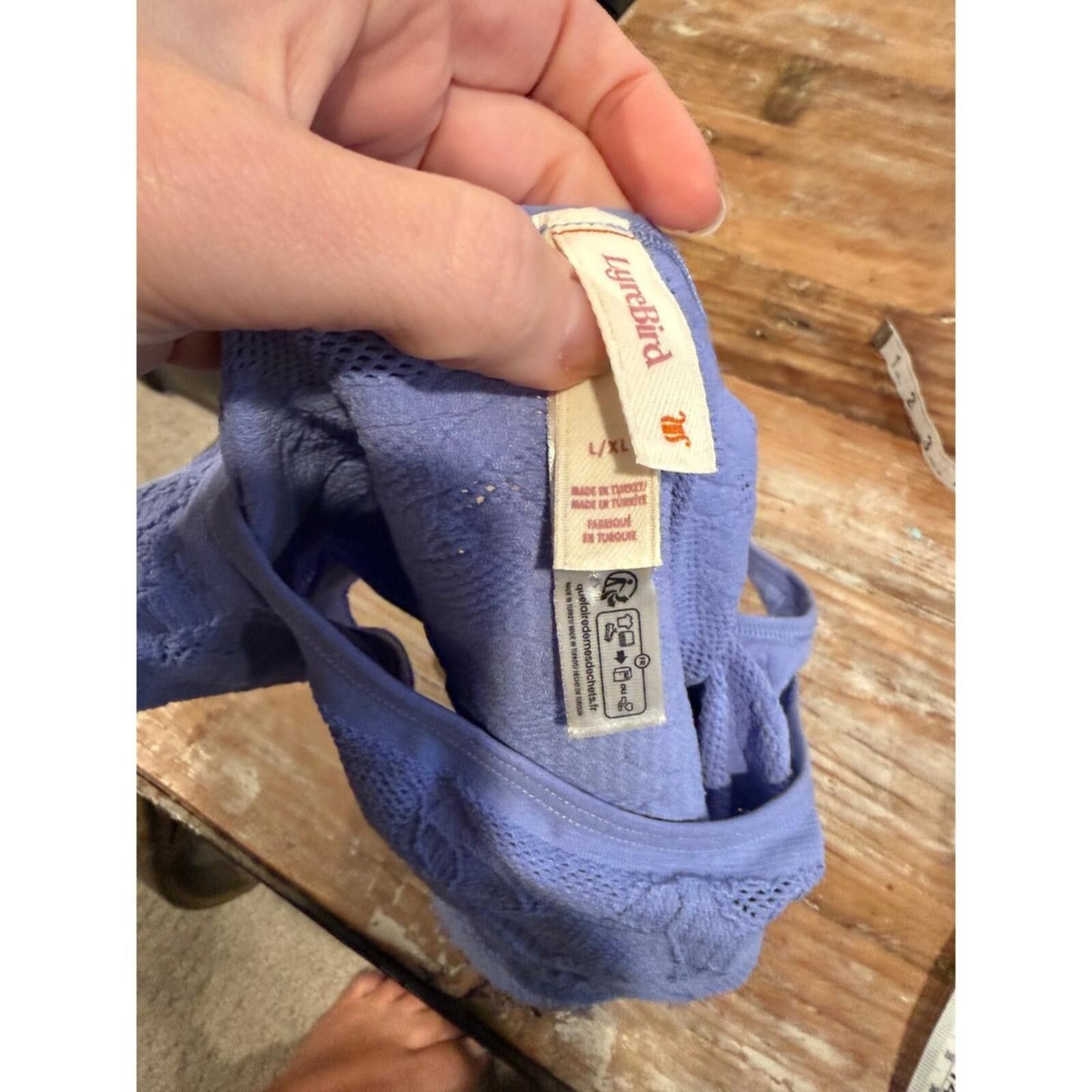 Anthropologie Lyrebird Anthropologie Seamless Lace Bralette Periwinkle L Size ONE SIZE - 4 Thumbnail
