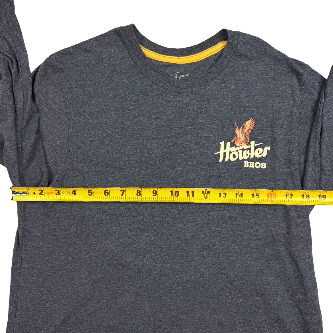 Howler Brothers Howler Brothers Men's Cotton Blend Long Sleeve Crewneck T-Shirt Gray Medium Graphic Print Crew Neck Double Sided Graphics Shirts Mens Size US M / EU 48-50 / 2 - 5 Thumbnail