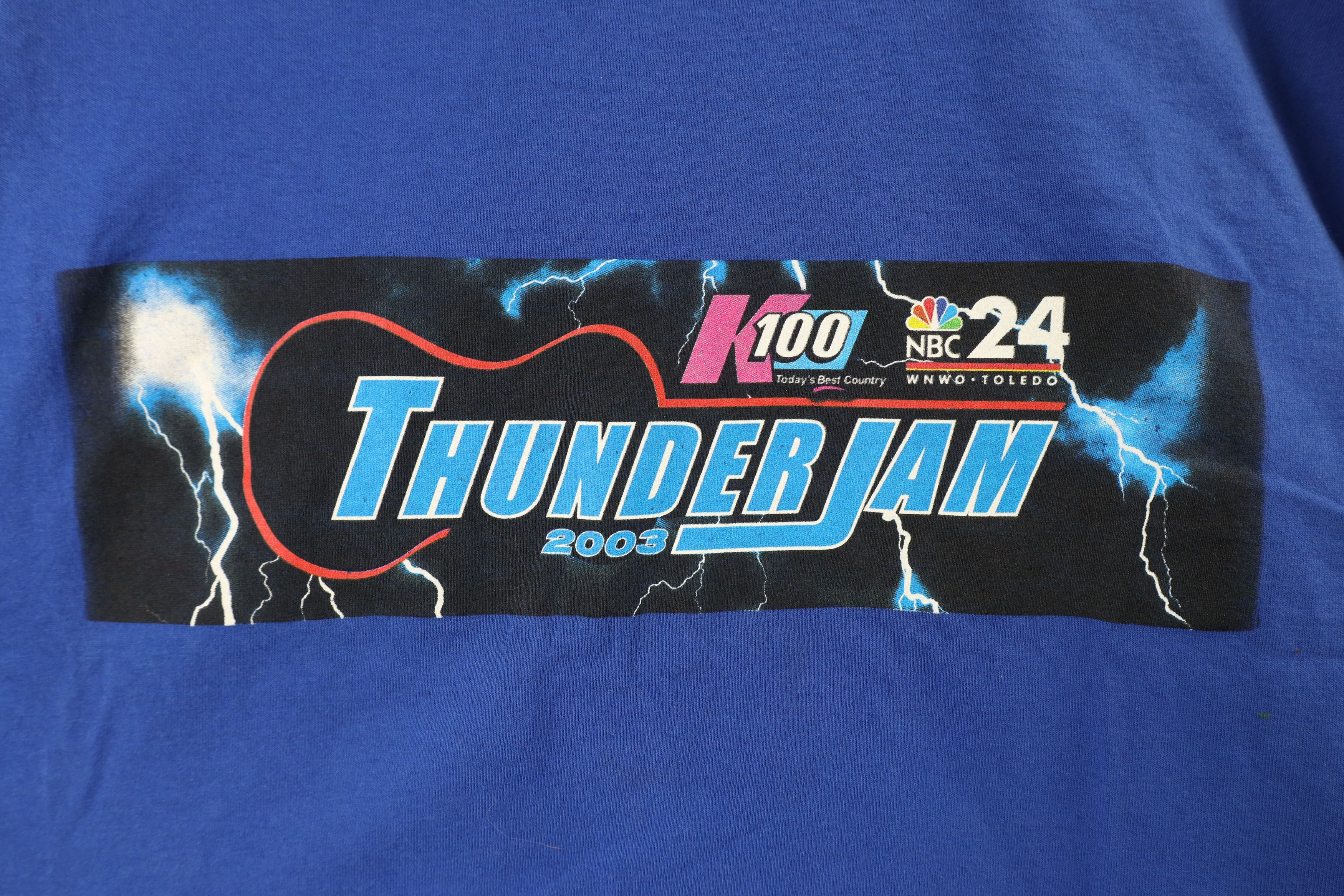 Vintage Vintage Y2K 2003 Thunder Jam K100 Country Music T-Shirt Blue Size US XXL / EU 58 / 5 - 4 Thumbnail