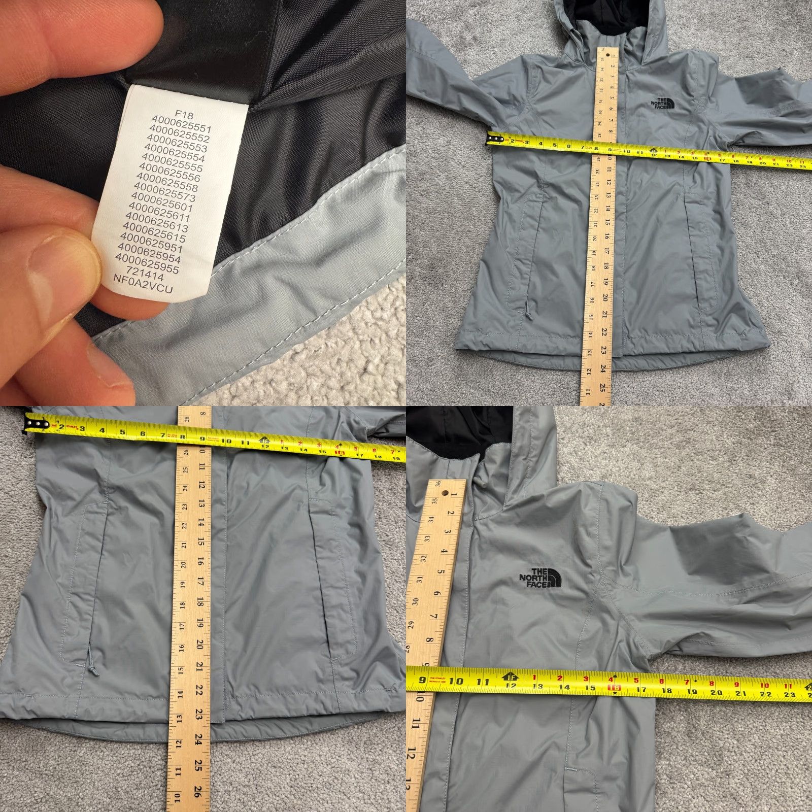 The North Face The North Face DryVent Resolve 2 Windbreaker Hoodie Jacket Womens XS Gray Nylon Size XS / US 0-2 / IT 36-38 - 9 Thumbnail