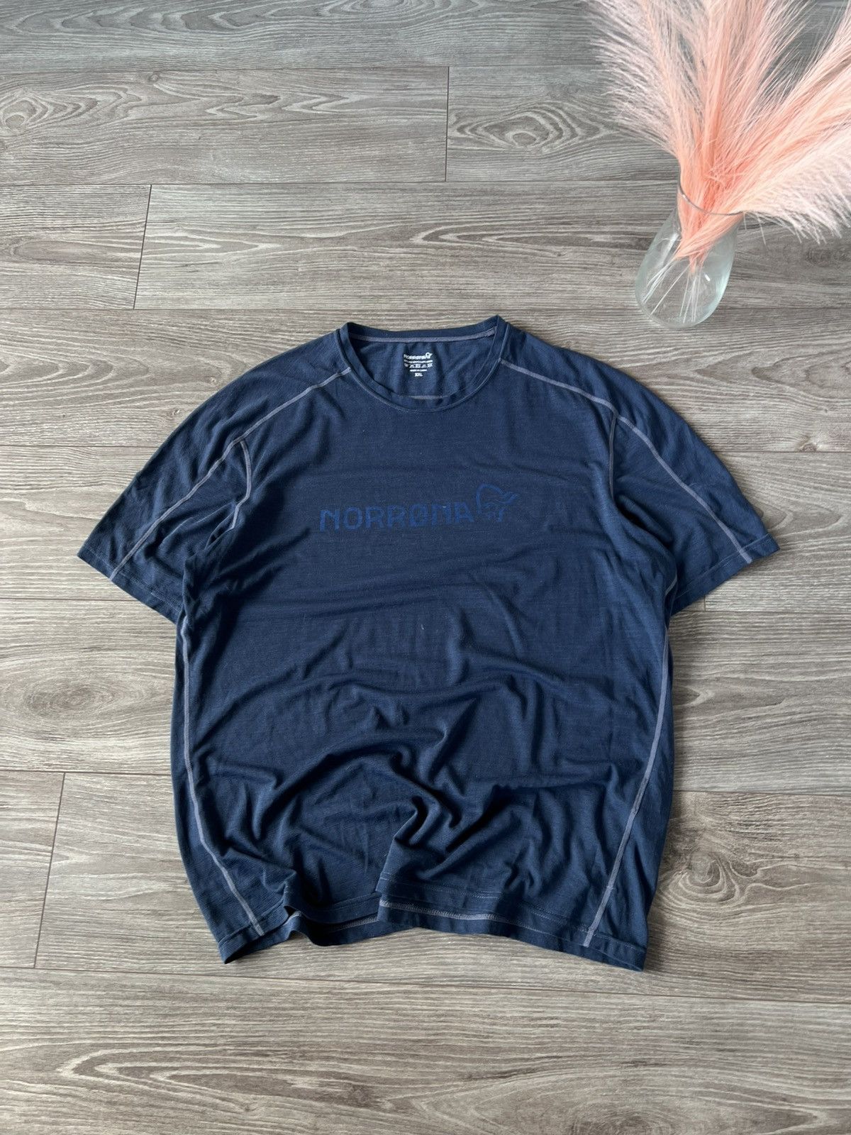 Norrona ‼️Norrona Big Logo Merino Wool Outdoor Equaliser Mens Tee‼️ Size US XXL / EU 58 / 5 - 6 Thumbnail