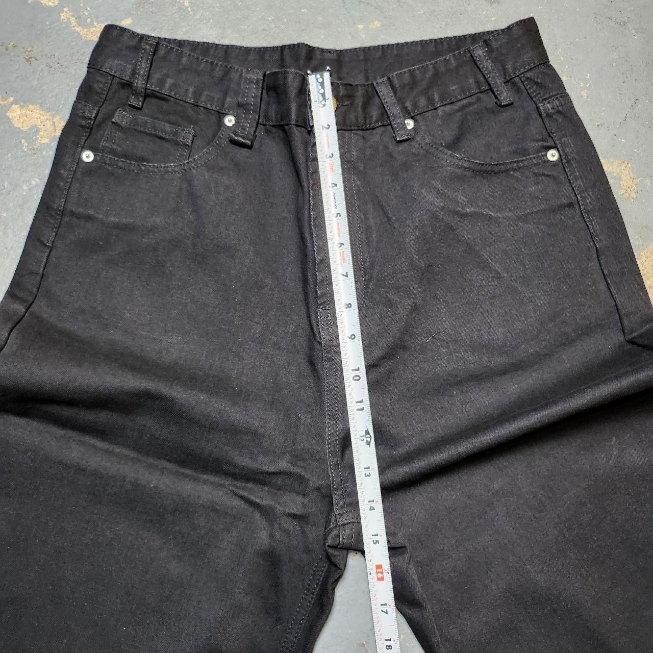Japanese Brand baggy black wide leg jeans y2k/200s Size US 32 / EU 48 - 8 Thumbnail