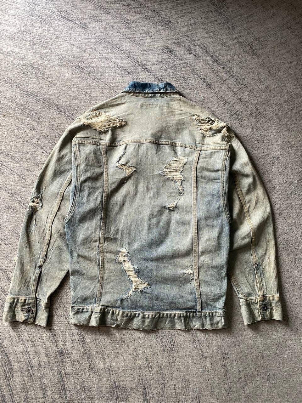 GOSTAR DE FUGA Gostar De Fuga Distressed Denim Jacket Japan Grunge Style Size US S / EU 44-46 / 1 - 8 Thumbnail