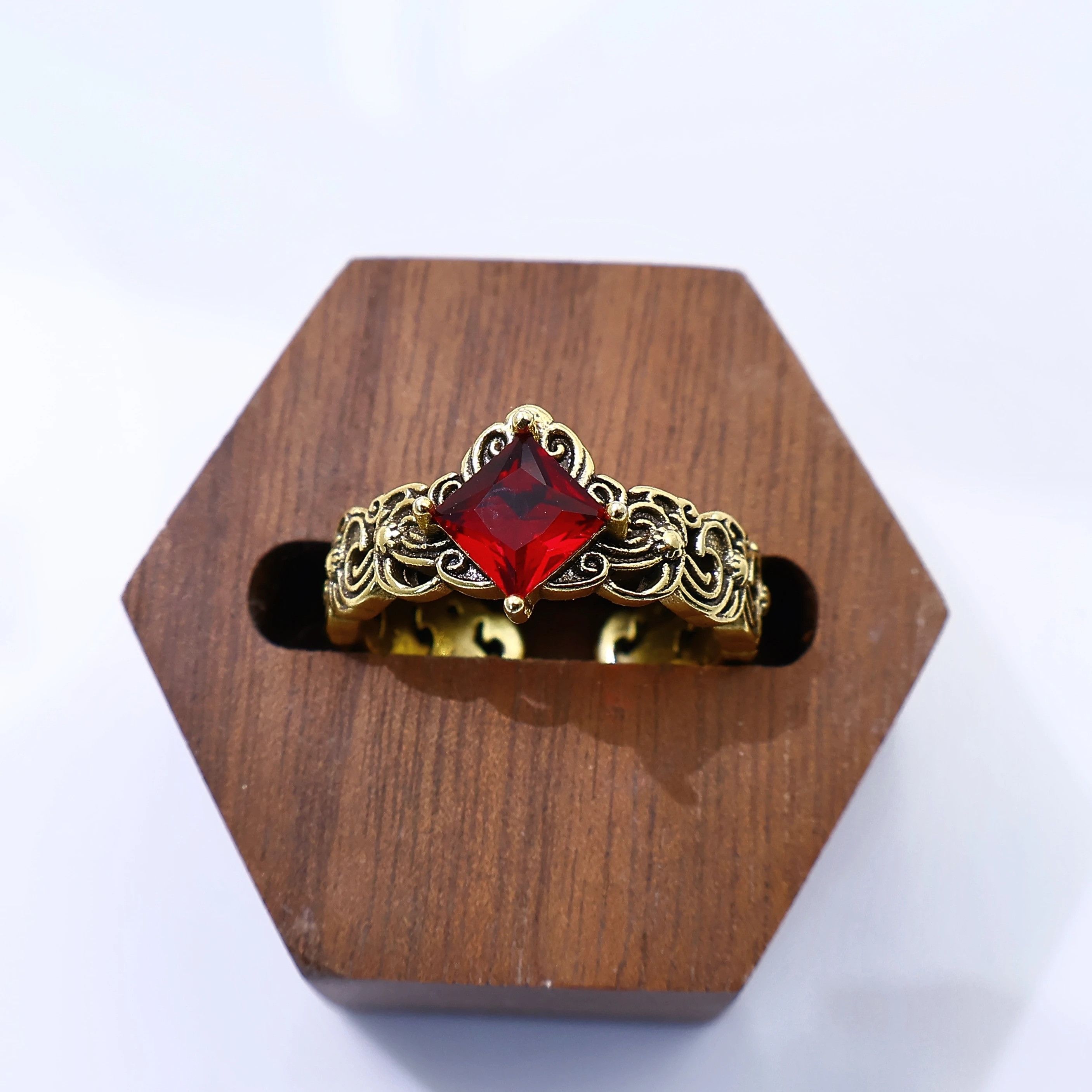 Vintage Retro Flame Crown Ring Size ONE SIZE - 3 Thumbnail