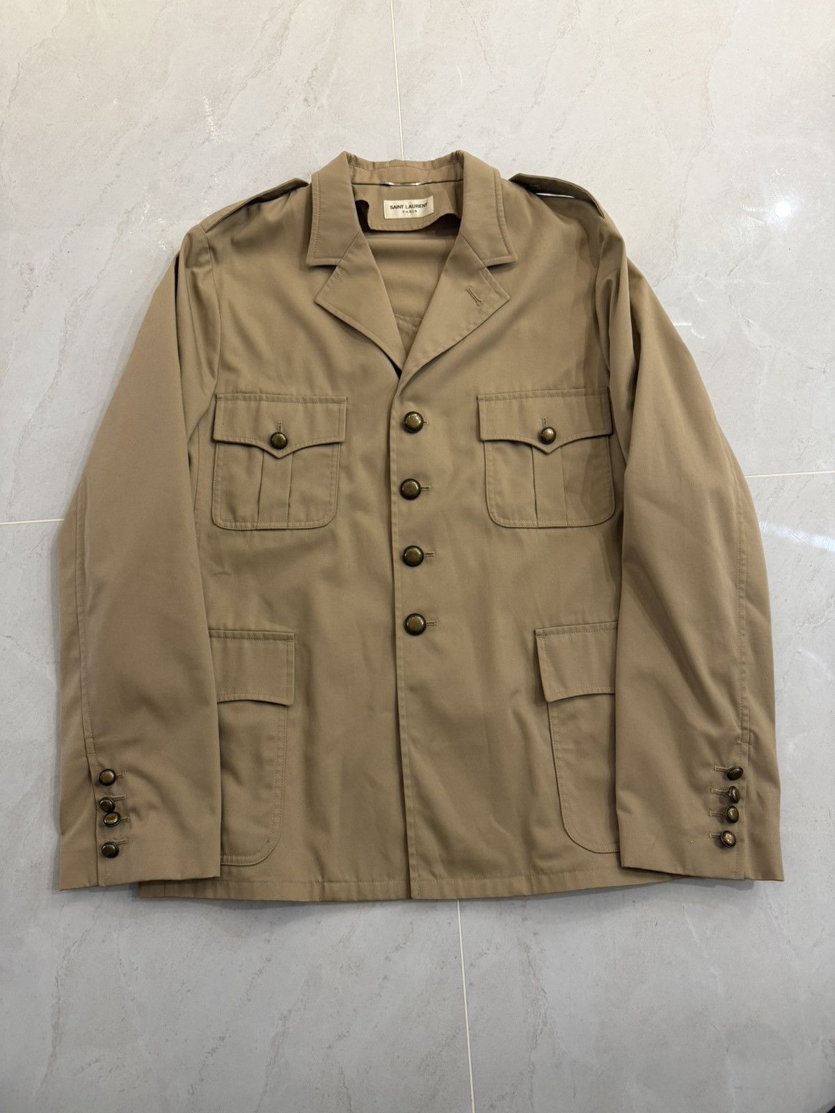 Saint Laurent Paris Saint Laurent SS15 Psych Rock Safari Blazer Jacket Runway Size US L / EU 52-54 / 3 - 3 Thumbnail