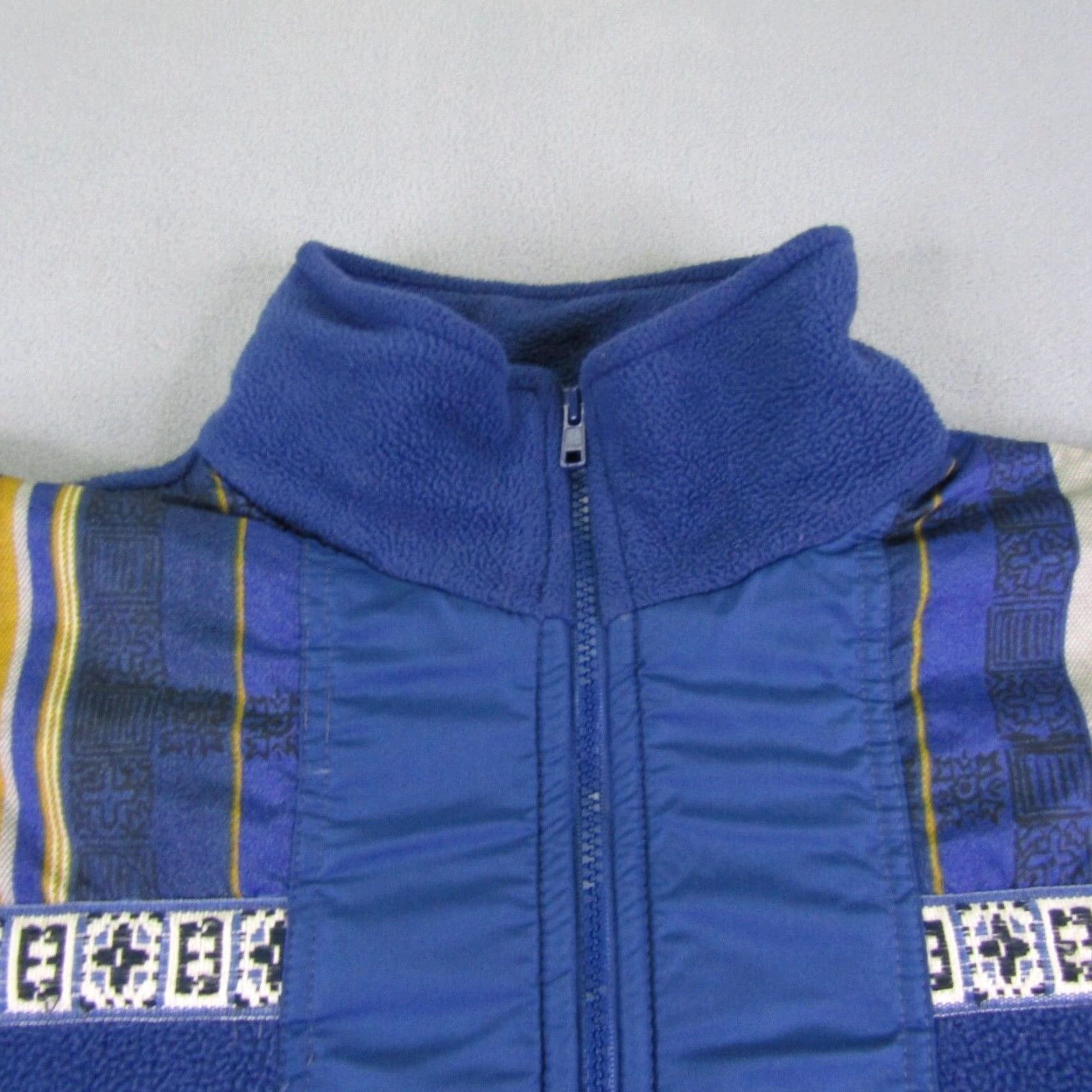 Vintage VINTAGE Montagnes Jacket Mens L Blue Fleece Coat Zip Up Outdoor Hiking Skiing Walking Full Zip Pockets Logo 80s? Size US L / EU 52-54 / 3 - 2 Thumbnail