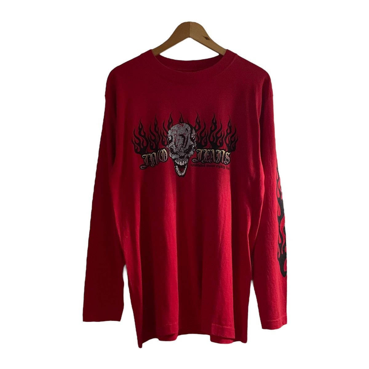 JNCO 💥 FOR SALE💥 Deadstock Y2k Jnco Jeans Flamehead Longsleeve Size US L / EU 52-54 / 3 - 9 Thumbnail