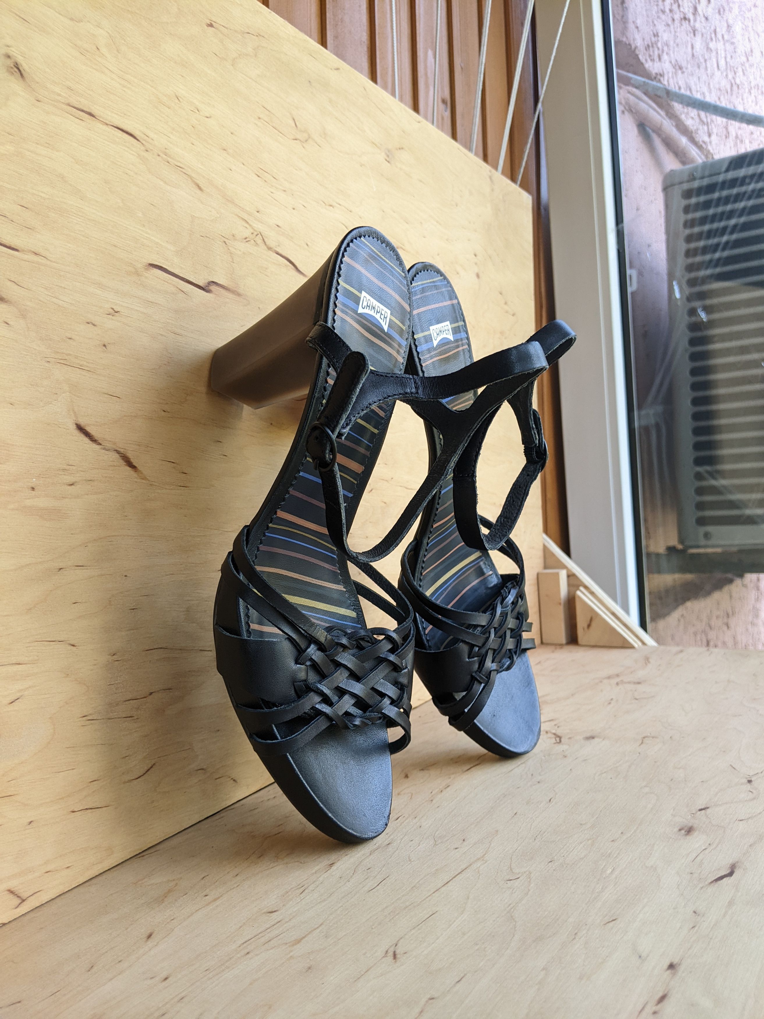 Camper Camper Womens Heels Shoes Ariadna Black Prada Dior Sandals Size US 8.5 / IT 38.5 - 13 Thumbnail