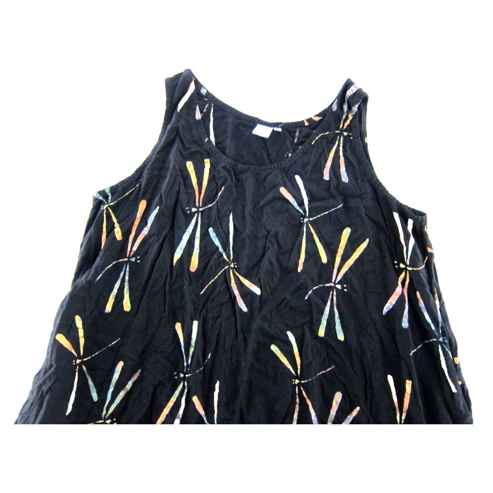 Vintage VINTAGE Bodacious Resort Wear Tank Dress L Black Dragon Fly Midi Dress L Size L / US 10 / IT 46 - 4 Thumbnail