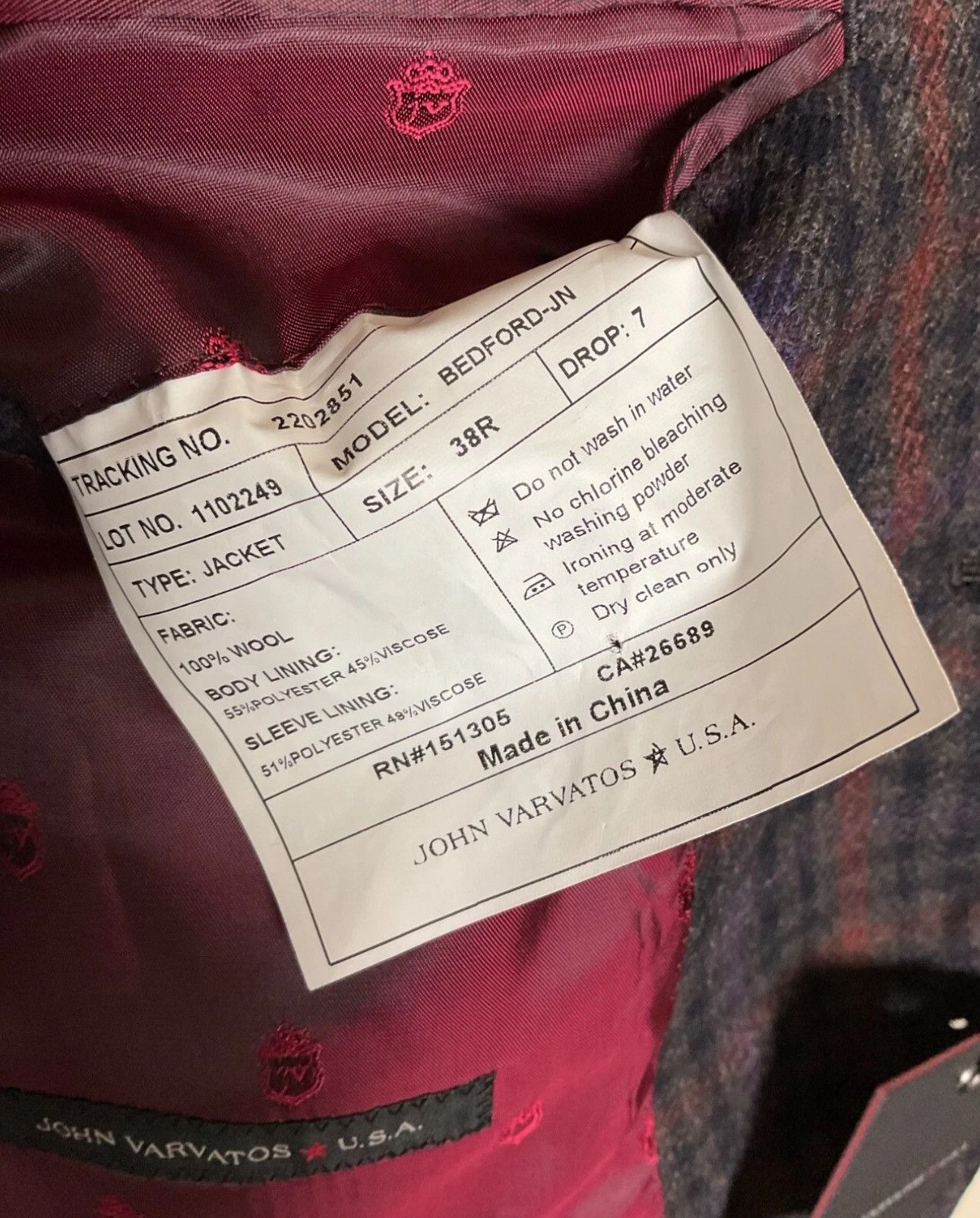 John Varvatos John Varvatos Bedford Blazer Size 48R - 5 Thumbnail