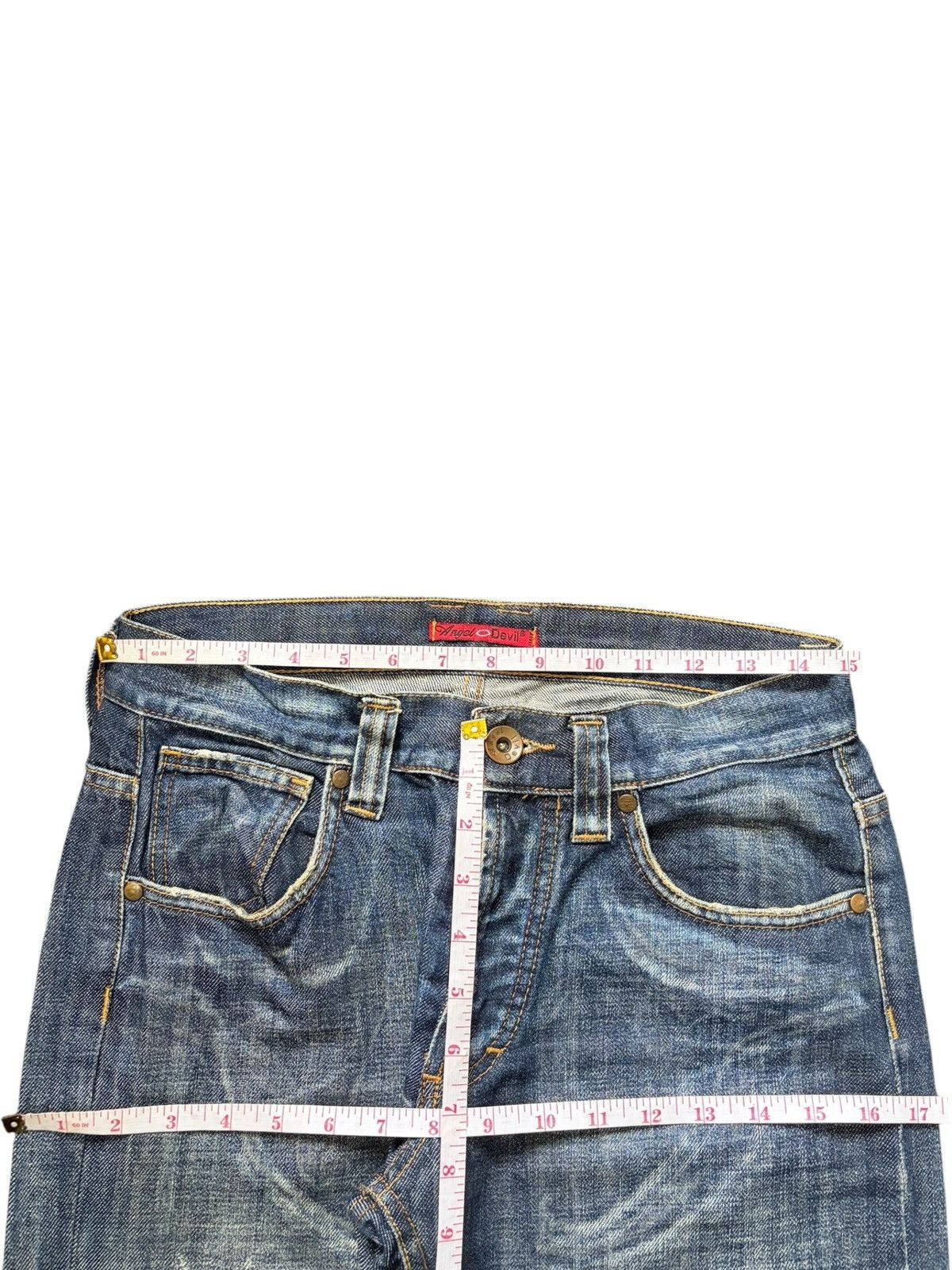 Visvim Vintage Angel Devil Double Wings Printed Distress Jeans Size 30" / US 8 / IT 44 - 6 Thumbnail