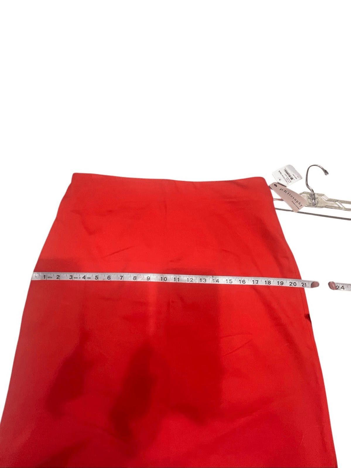 Designer Philosophy Blazing Red Skirt Sz 14 NWT Size 36" / US 14 / IT 50 - 5 Thumbnail