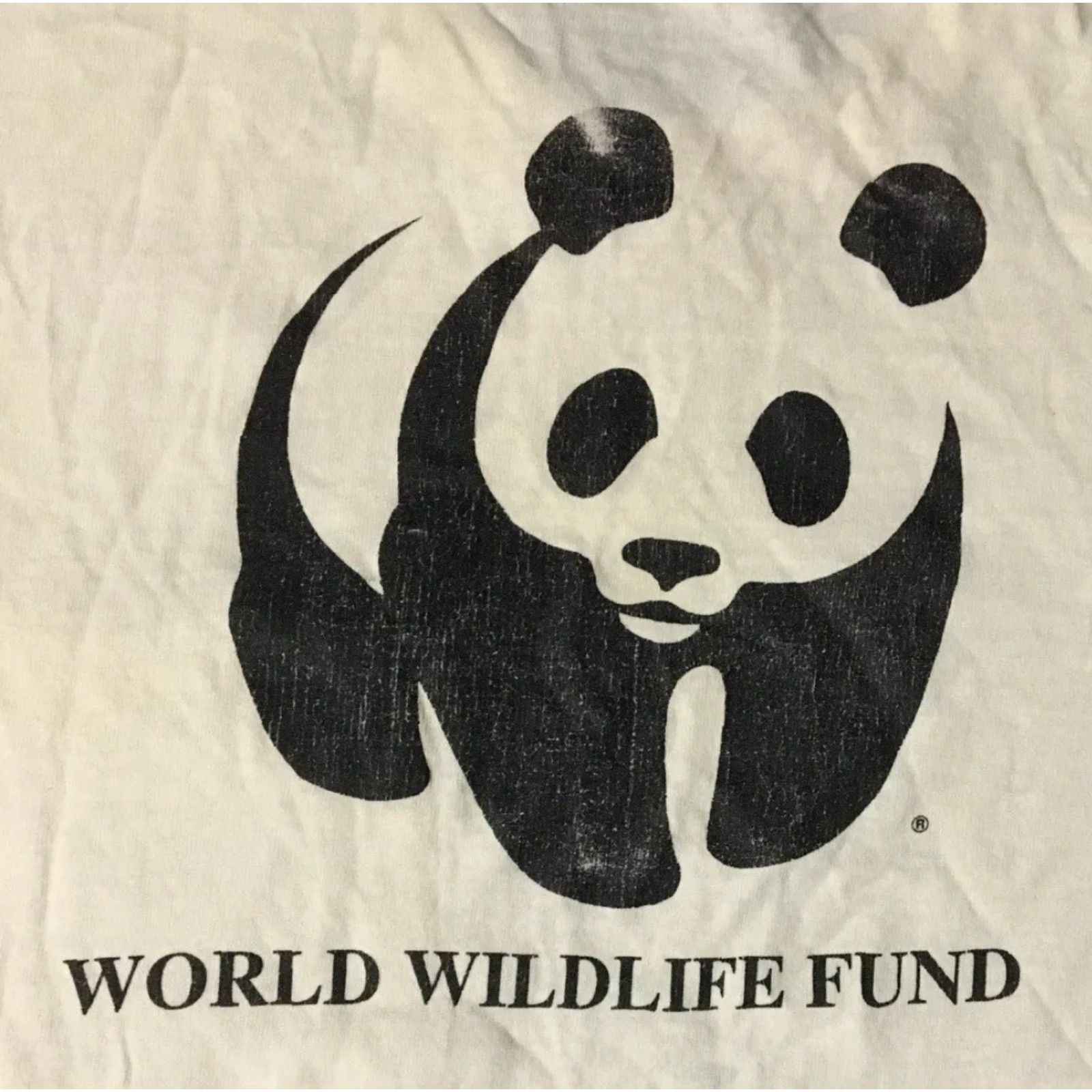Vintage VINTAGE 90s World Wildlife Fund Panda Faded Distress Shirt XL White Men Short Sleeve T-Shirt Size US XL / EU 56 / 4 - 3 Thumbnail