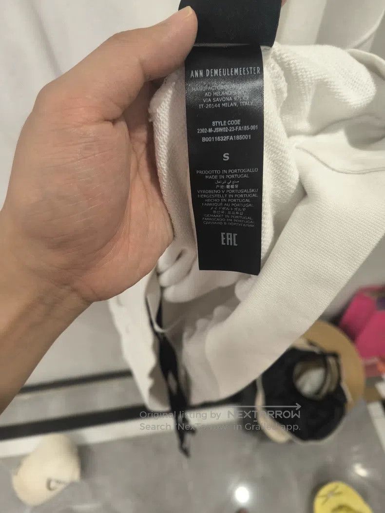 Ann Demeulemeester Ann Demeulemeester White Ribbon Embroidered Sweatshirt, Dr Size US S / EU 44-46 / 1 - 5 Thumbnail