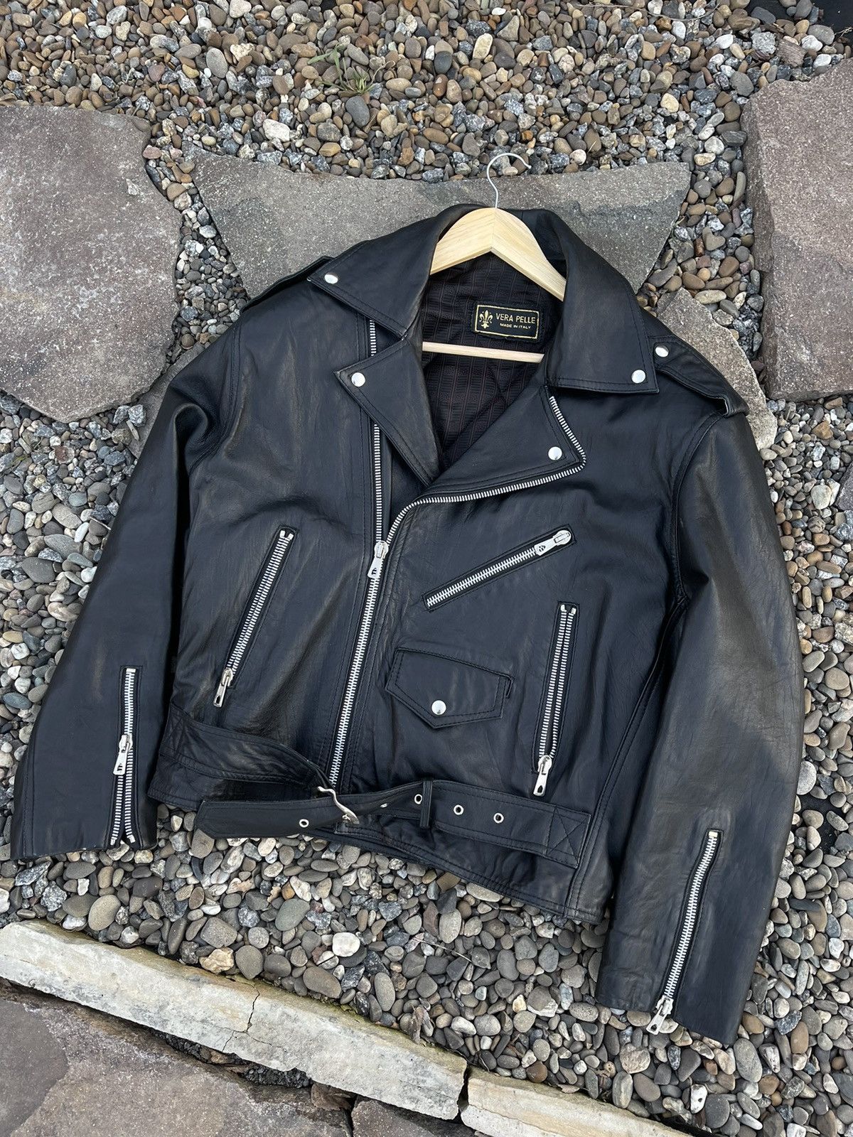 Designer Perfecto black leather jacket Size US L / EU 52-54 / 3 - 1 Thumbnail