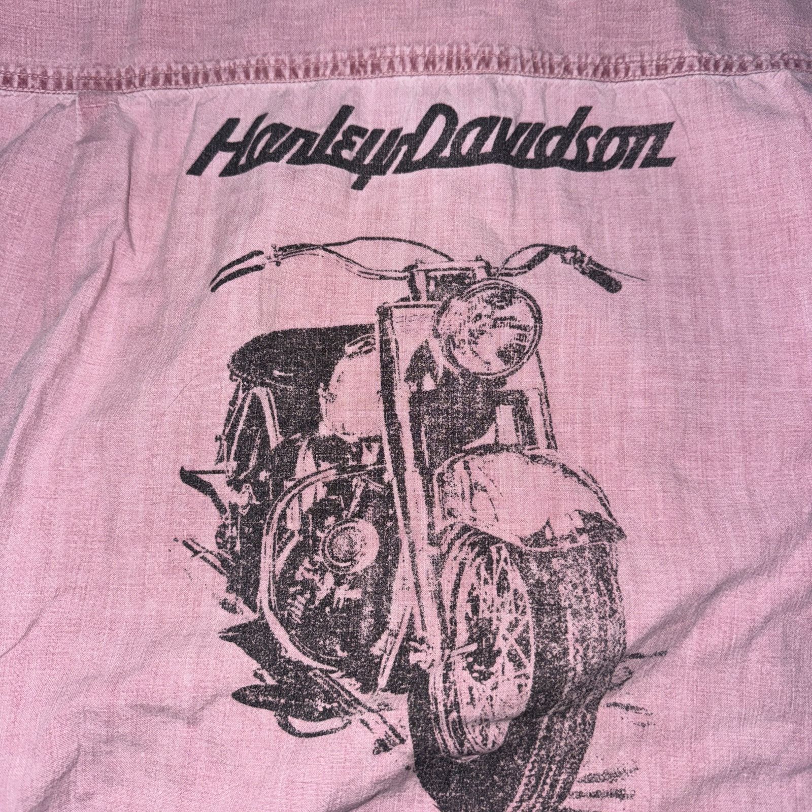 Harley Davidson × Vintage Harley Davidson Double Pocket Button Down Shirt Red L 22x28 Size US L / EU 52-54 / 3 - 7 Thumbnail