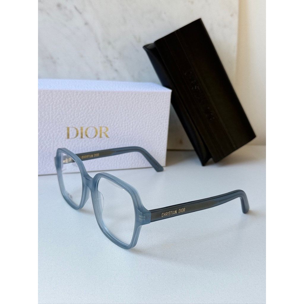 Dior NEW Dior DiorMidnightO S1I Square Eyeglasses Frames in Blue Size ONE SIZE - 5 Thumbnail
