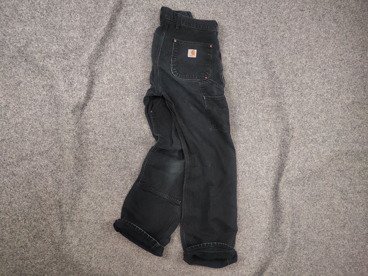 Carhartt Vintage 90s Carhartt double knee Crazy Faded Black Pants USA Size US 30 / EU 46 - 1 Thumbnail