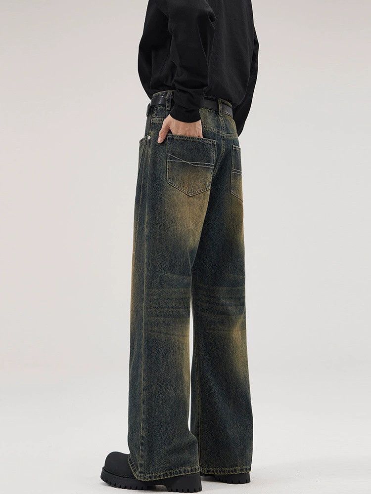Vintage Men's retro loose straight high street distressed jeans Size US 32 / EU 48 - 5 Thumbnail