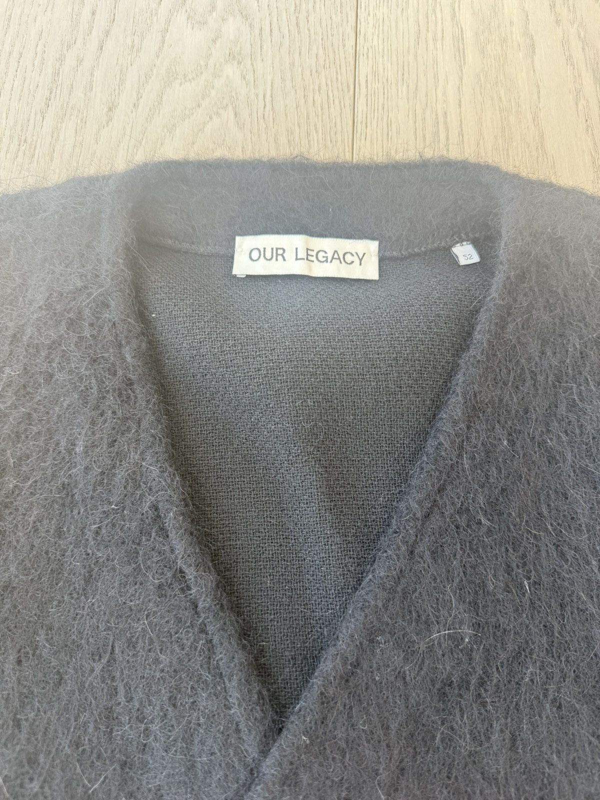 Our Legacy Our Legacy Black Mohair Cardigan Size US XL / EU 56 / 4 - 2 Thumbnail