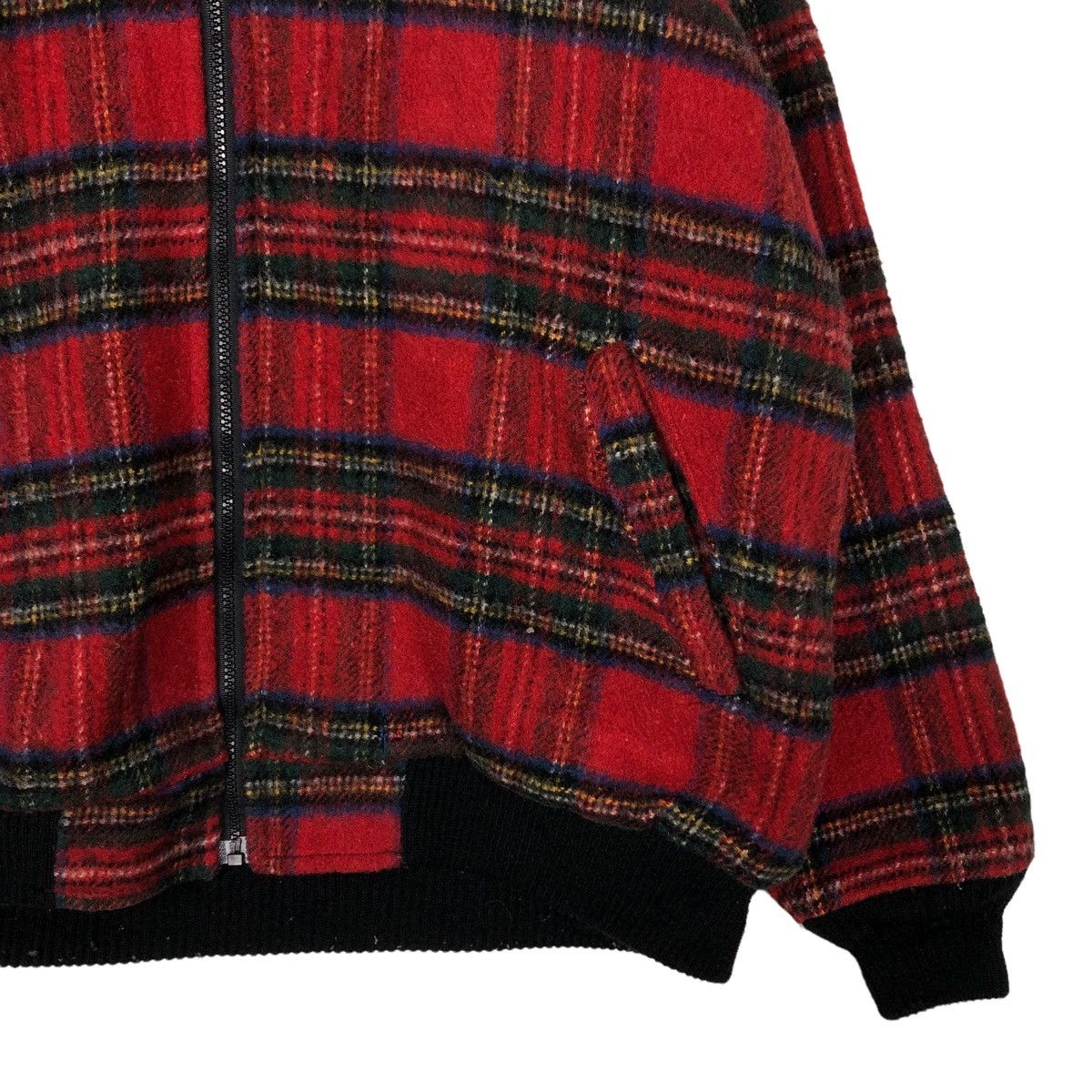 Vintage 🔥VINTAGE WOOL BOMBER JACKET MELTON USA TARTAN DESIGN CHECK Size US L / EU 52-54 / 3 - 5 Thumbnail