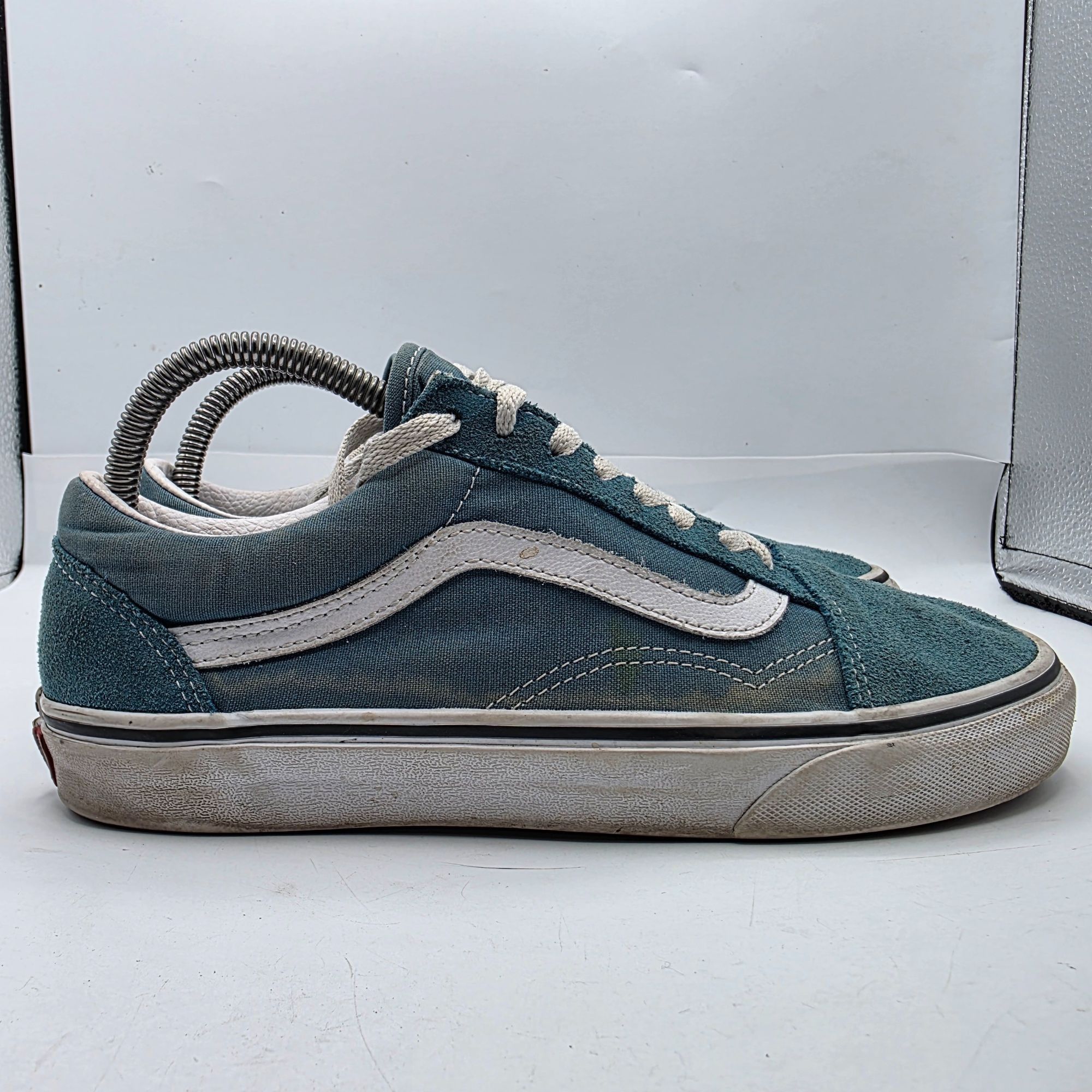 Vans Vans Old Skool Womens Size 9 Blue White Suede Canvas Skate S Size US 9 / IT 39 - 12 Thumbnail