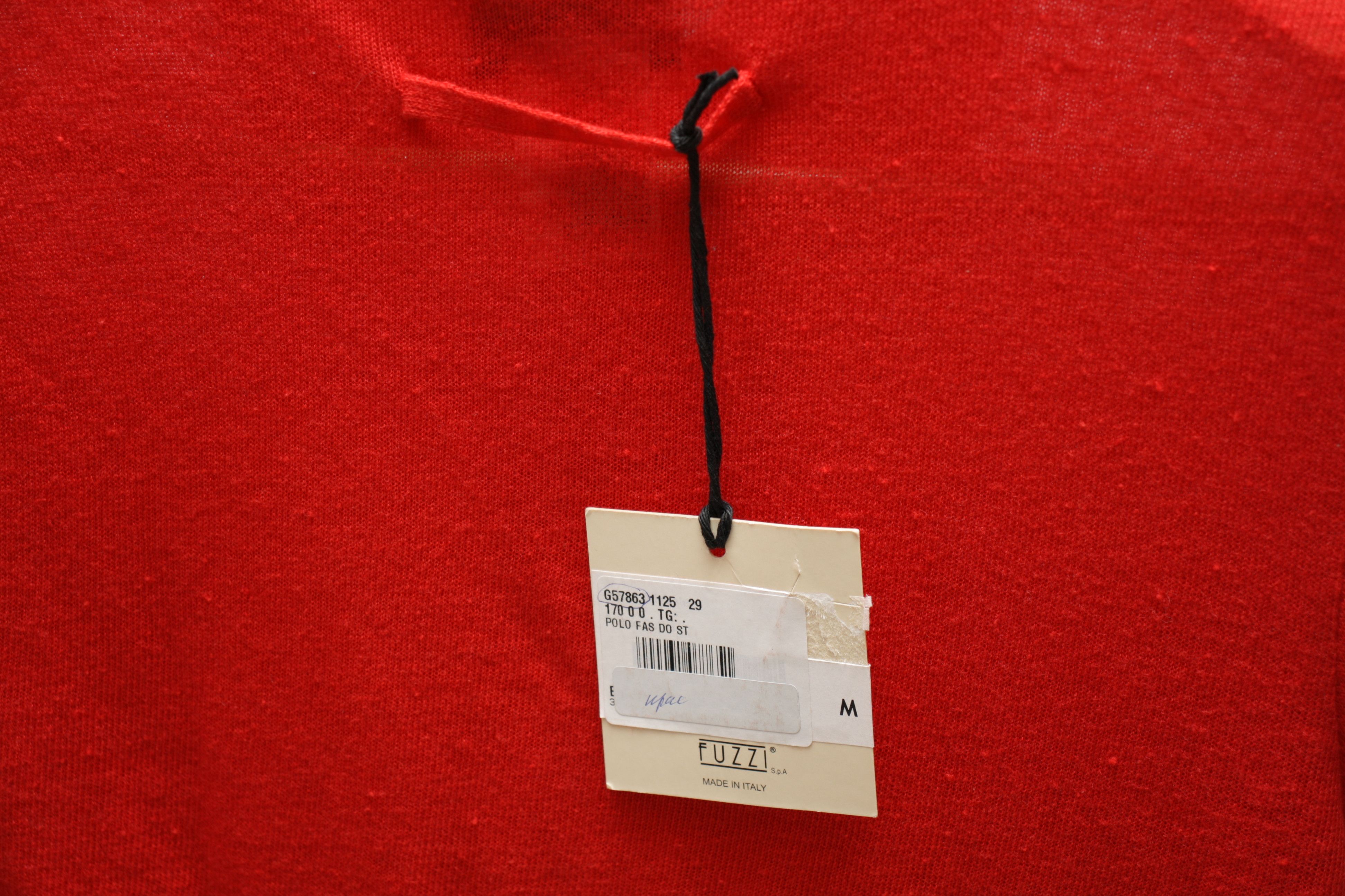 Jean Paul Gaultier NWT Jean Paul Gaultier Asymmetrical Polo Shirt Red Linen M Size M / US 6-8 / IT 42-44 - 8 Thumbnail