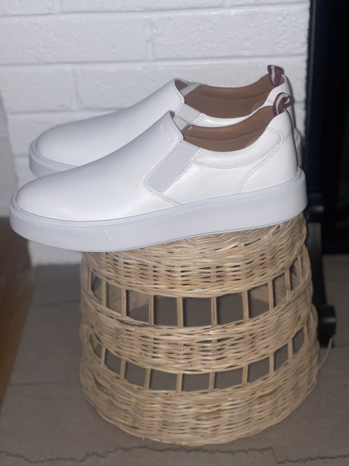 Bally Bally Charles Men's White Lamb Leather Sneakers Size US 11 / EU 44 - 2 Thumbnail