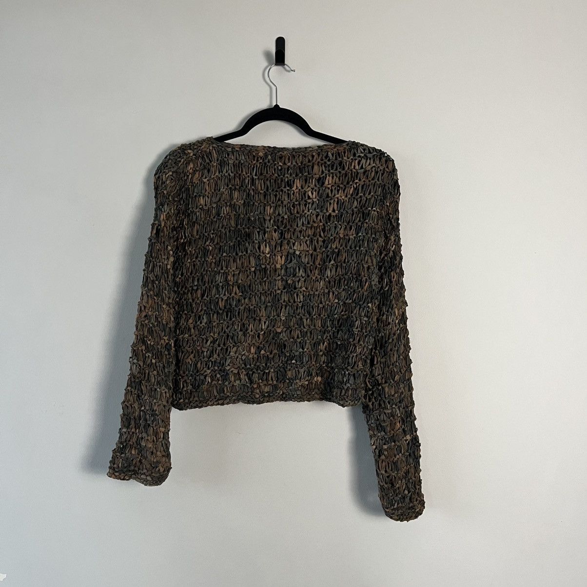 Handmade Distressed Mesh Knit Grunge Y2K Cyber Fairy Long Sleeve Size US M / EU 48-50 / 2 - 2 Thumbnail