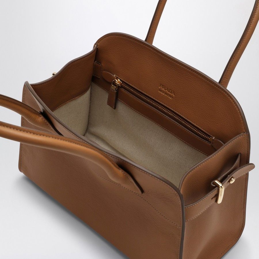 Prada o1d2blof0924 Size : OS / Leather Shopping Bags In Beige Size ONE SIZE - 4 Thumbnail