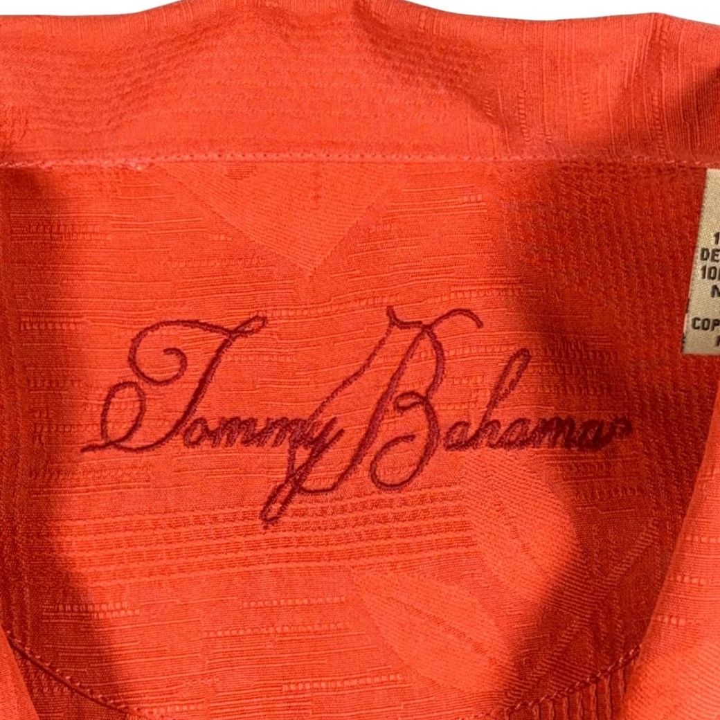 Tommy Bahama VINTAGE Tommy Bahama Shirt Adult XL Orange Camp Silk Calypso Heat Y2K Size US XL / EU 56 / 4 - 6 Thumbnail