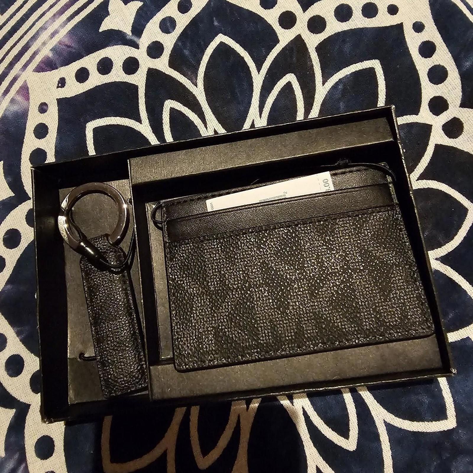 Michael Kors Michael Kors Men's Black and Grey Wallet & Keychain Size ONE SIZE - 1 Thumbnail