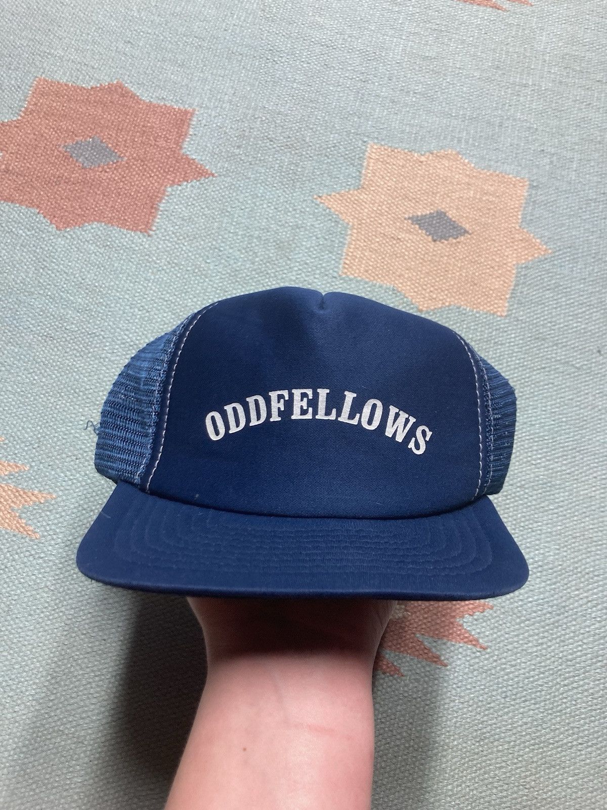 Vintage Vtg 80s trucker hat Oddfellows SnapBack adjustable Freemason Size ONE SIZE - 2 Thumbnail