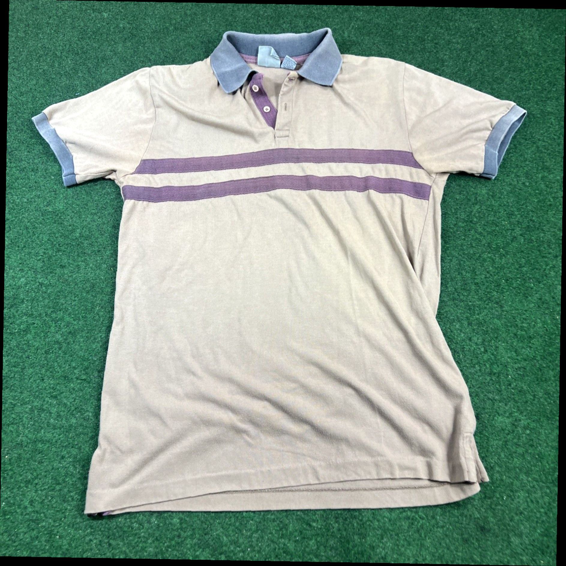 Vintage Vintage Trader Bay Classic Brown Striped Golf Polo Shirt Mens L Size US L / EU 52-54 / 3 - 1 Thumbnail