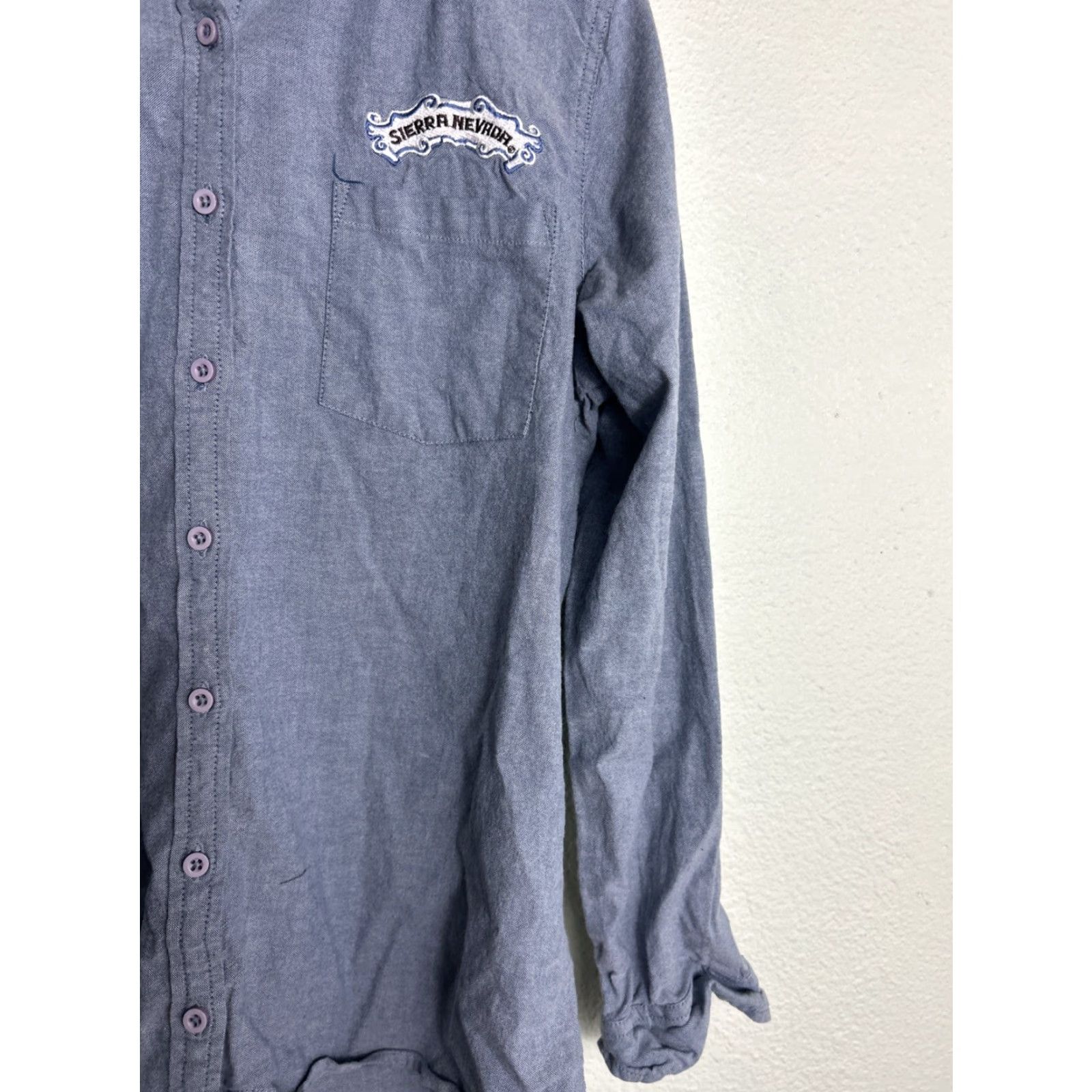 Vintage Sierra Nevada Women’s XL Long Sleeve Button Up Shirt Blue Chambray Size XL / US 12-14 / IT 48-50 - 5 Thumbnail