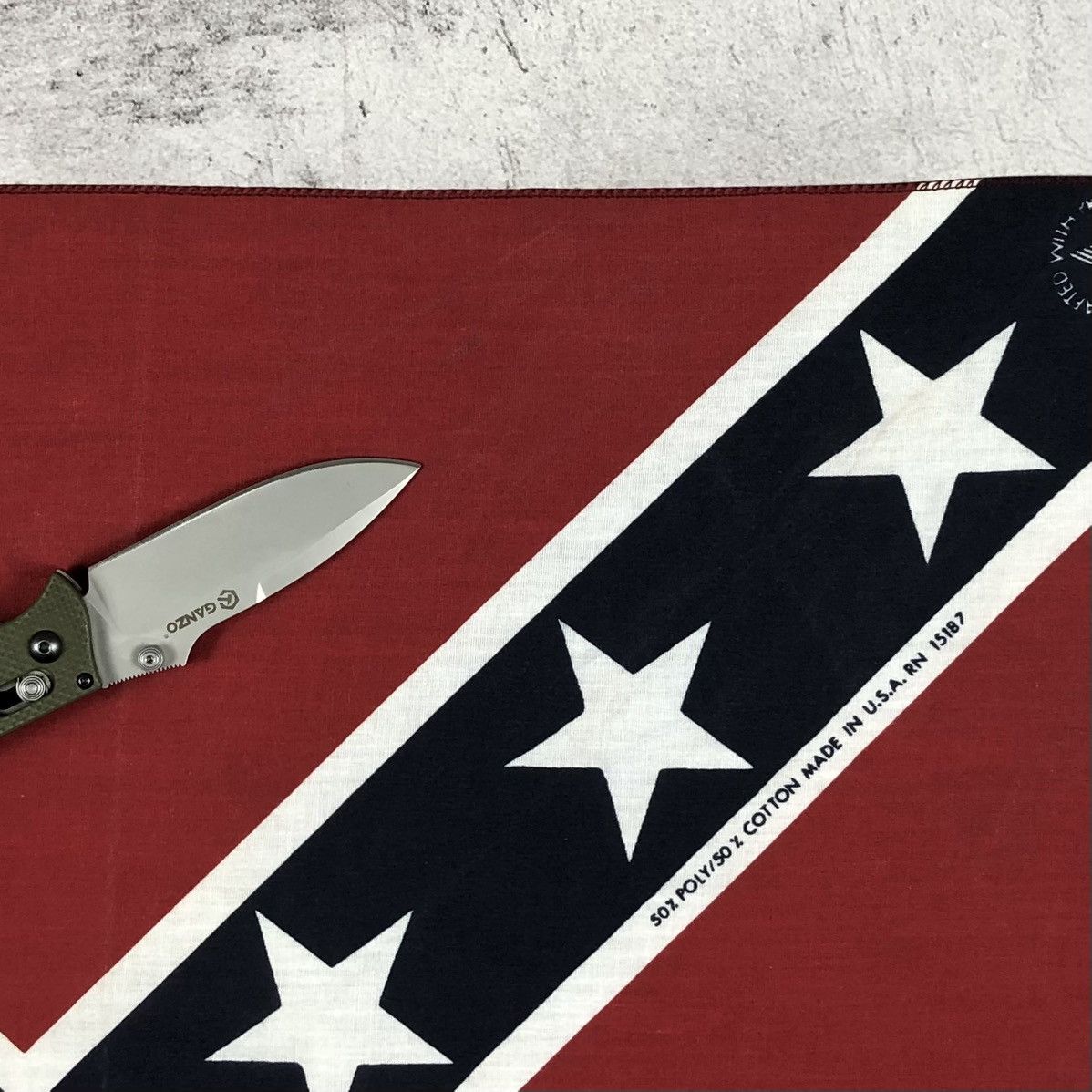Vintage 90s Confederate Flag Bandana USA Crafted With Pride Size ONE SIZE - 8 Thumbnail