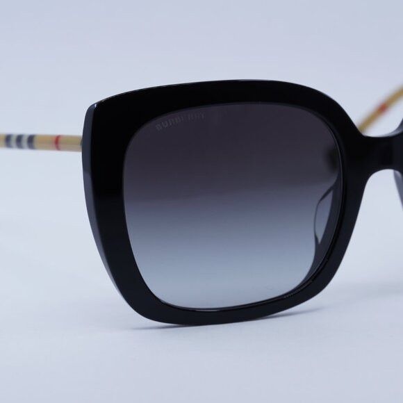 Burberry Burberry BE4323F 38538G Sunglasses Black/Brown Square Frame Size ONE SIZE - 9 Thumbnail