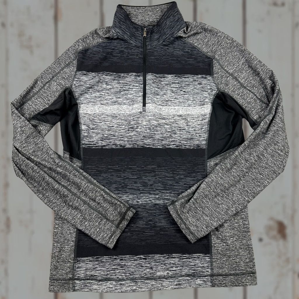 Lululemon Lululemon Sweater Men Large Gray Striped Pullover 1/4 Zip Pockets Sweatshirt Athletic Crew Neck Size US L / EU 52-54 / 3 - 1 Thumbnail