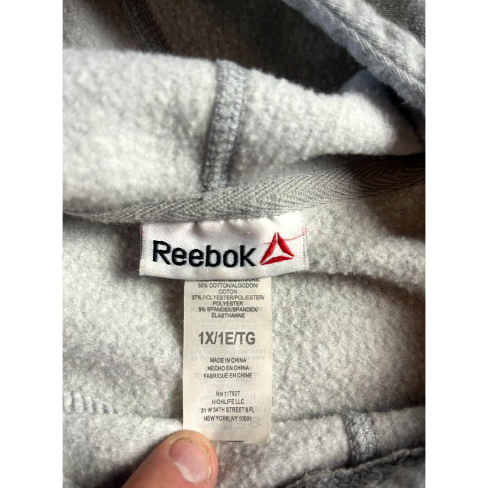 Reebok Reebok Hoodie Men's Size 1X Gray Cowl Neck Sweatshirt Logo Pullover Size US XL / EU 56 / 4 - 6 Thumbnail