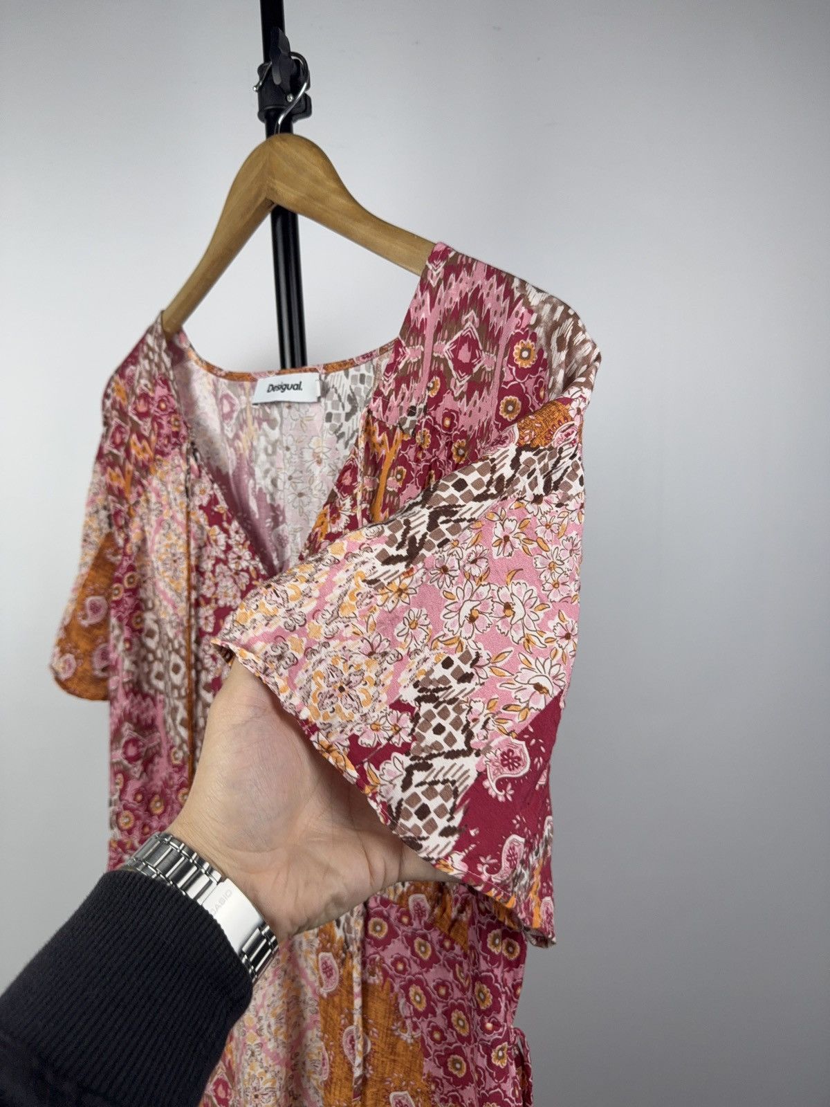 Desigual Y2K Retro Desigual Boho Patchwork Floral Dress Multicolor M Size M / US 6-8 / IT 42-44 - 3 Thumbnail