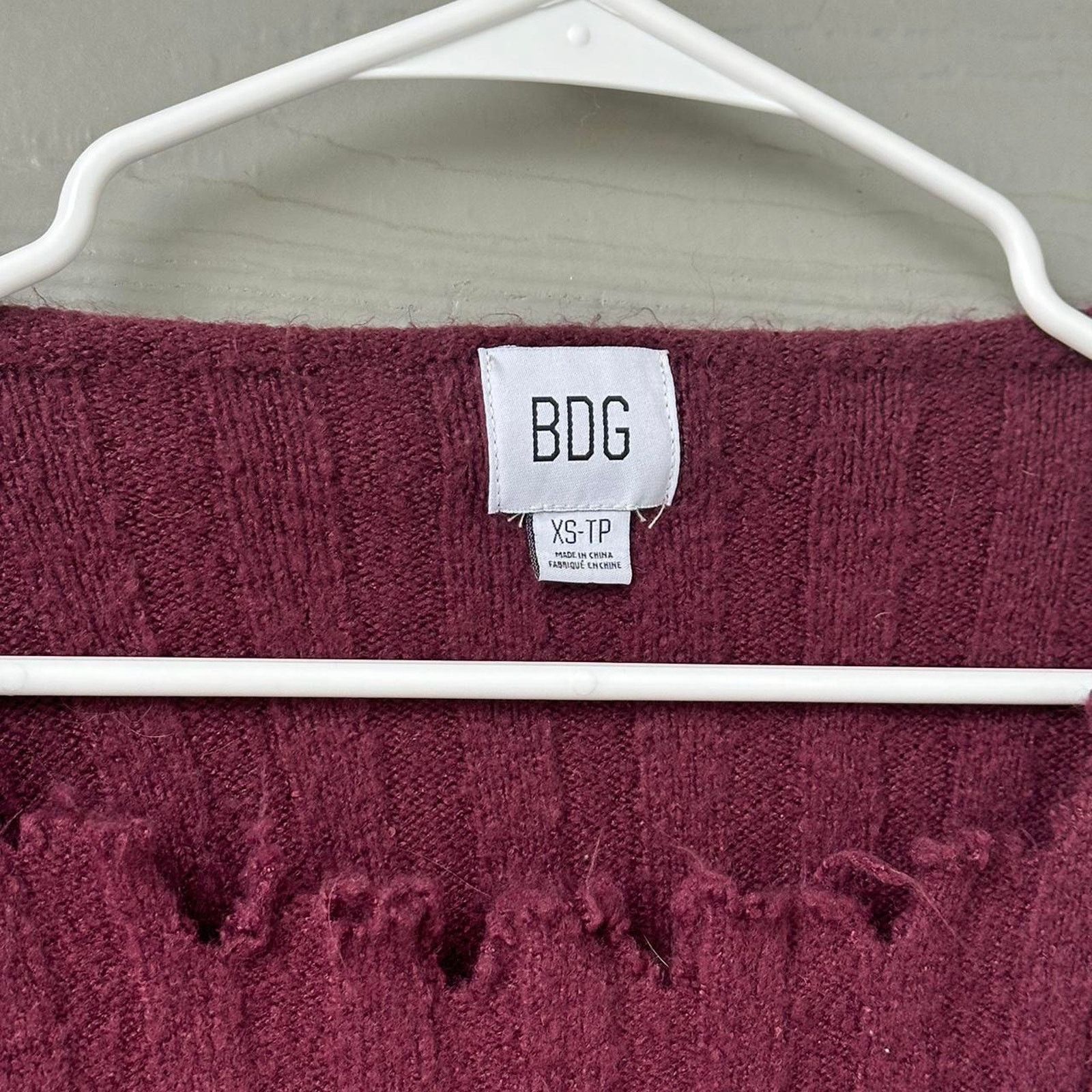 Bdg Burgundy BDG cropped sweater Size XS / US 0-2 / IT 36-38 - 2 Thumbnail