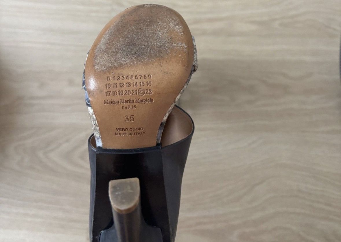 Maison Margiela Maison Margiela Snake Print Open Heels Size US 4 / IT 34 - 4 Thumbnail