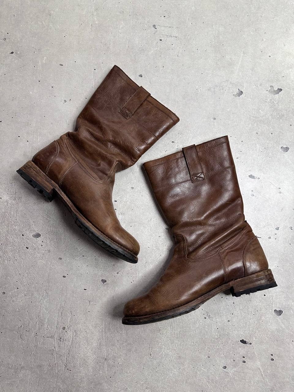 Sendra SENDRA Leather Engineer Boots Shearling Lined Sole Biker Y2K Size US 6.5 / IT 36.5 - 4 Thumbnail