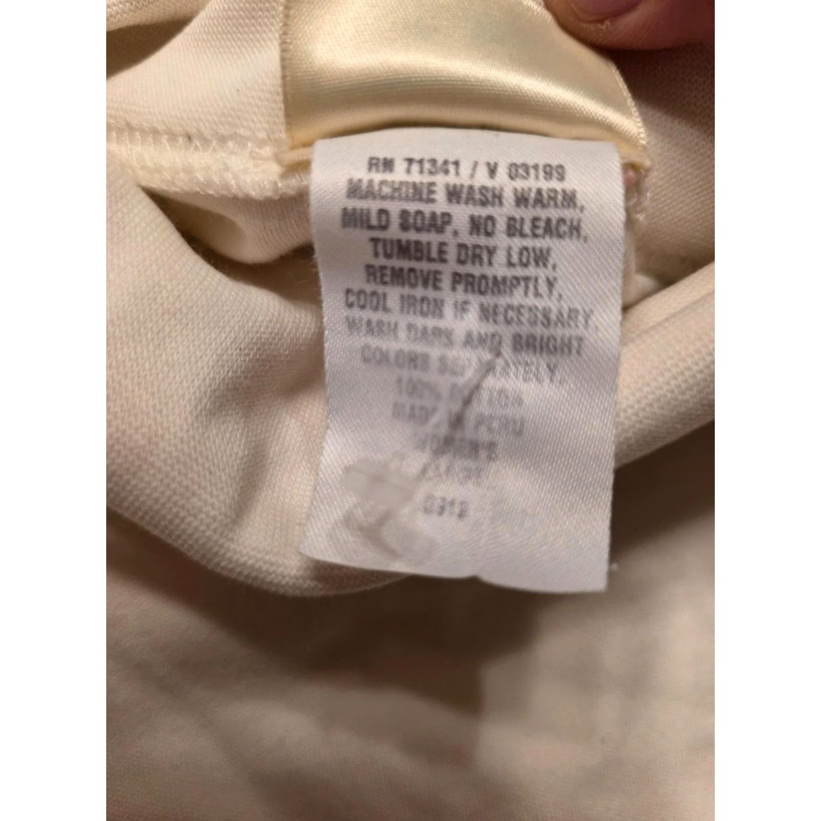 Vintage VINTAGE L.L. Bean Shirt Womens Large White Turtleneck Long Sleeve Cotton Jersey Size L / US 10 / IT 46 - 6 Thumbnail
