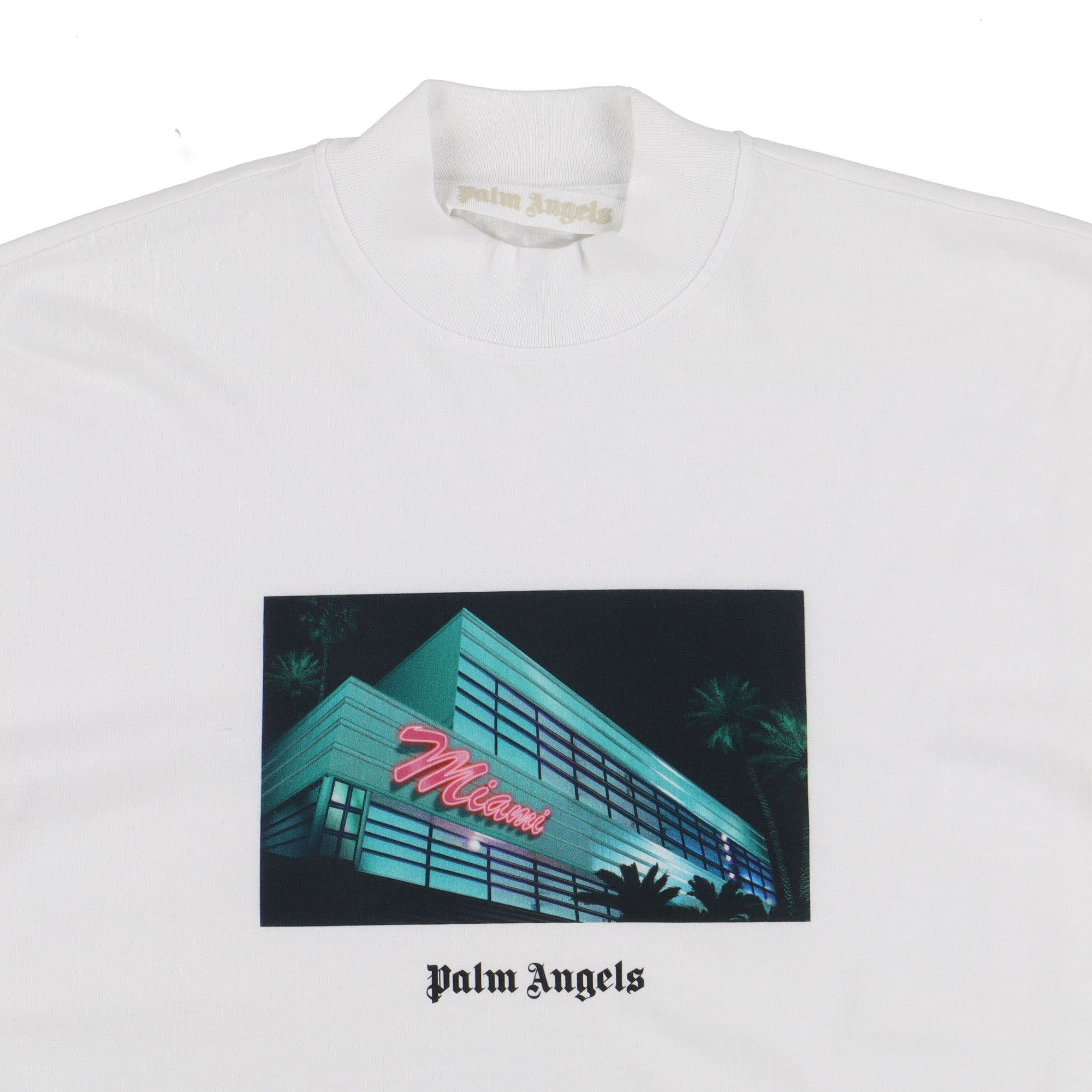 Palm Angels White Miami Print Oversized T-shirt Size US XS / EU 42 / 0 - 6 Thumbnail