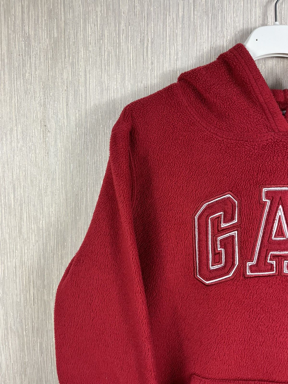 Gap × Vintage Vintage GAP 90s sherpa fleece hoodie teddy bear y2k spellout Size M / US 6-8 / IT 42-44 - 5 Thumbnail