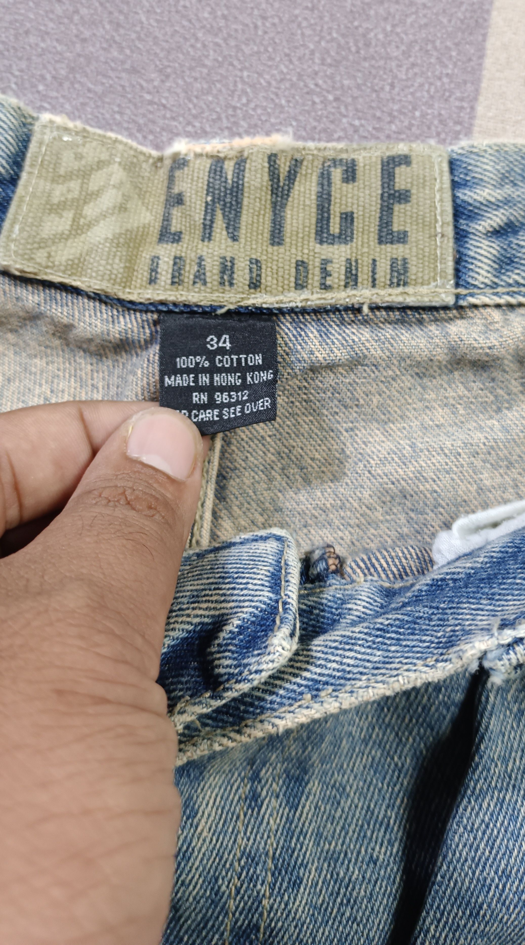 Vintage💥 ENYCE Crazy Baggy Denim Distressed jeans